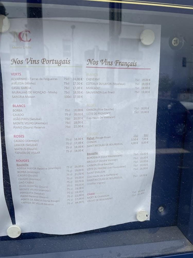 Monte Cristo - Menu Image 1